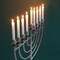 Vintiquewise Modern Solid Metal Judaica Hanukkah Menorah 9 Branched Candelabra, Aluminum Finish Large QI004119.AL.L - alternate 4